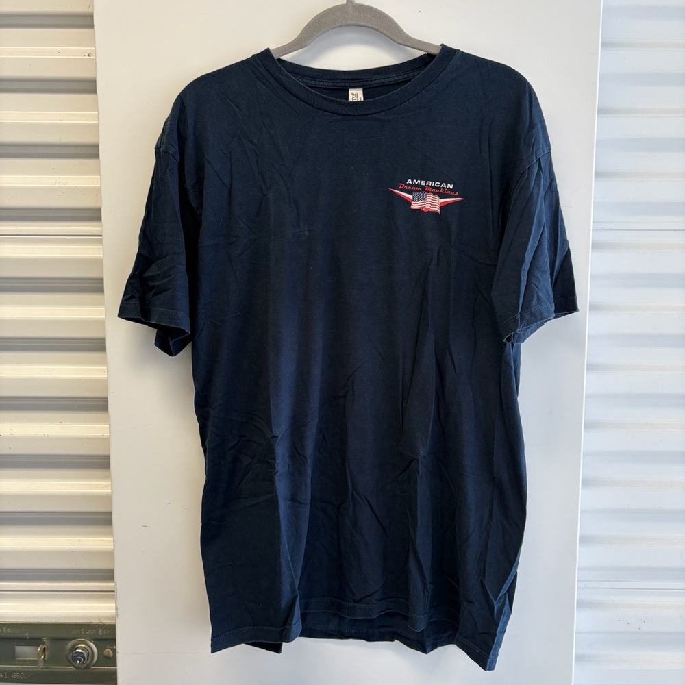 American Dream Machines Graphic Navy Men’s T-Shirt Size L